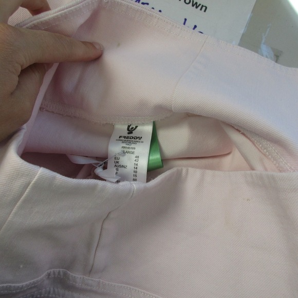 Freddy WR Up Snug 7/8 Pants Women XL Pink Ankle Stretch Tights Chic 520 - Picture 11 of 16